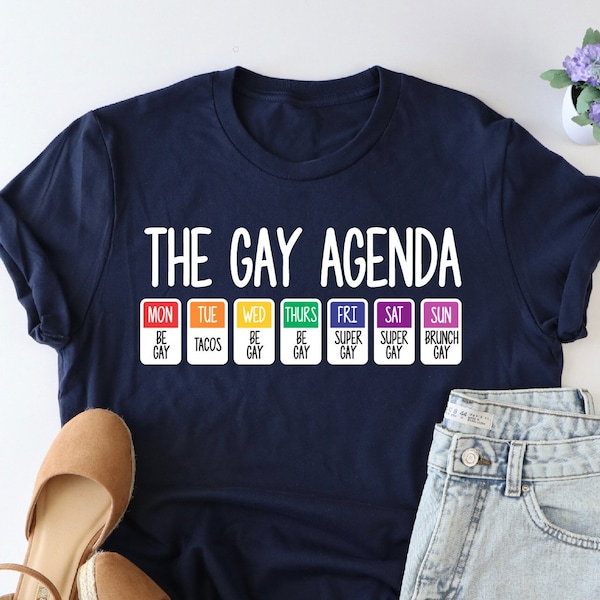 The Gay Agenda Shirt, Pride Couple Shirt, LGBTQ Pride Shirt, Pride Month Shirt, Rainbow Pride Tshirt, Equality Shirt, Pride Life Shirt, Gift