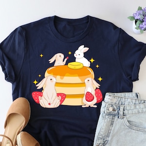 Bunny Pancake Shirt, Pastry Chef Shirt, Pancake Maker Shirt, Women Pancake Shirt, Baking Mom Shirt, Pancake Lover Shirt, Bunny Foodie Tshirt