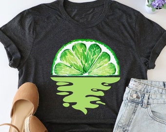 Lime Shirt, Cottagecore Shirt, Green Lime Slice Shirt, Lime Sunshine Shirt, Lemon Lover Shirt, Lemon Farm Shirt, Botanical Shirt, Sun Tshirt