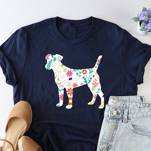 Floral Jack Russell Shirt, Jack Russell Lover Shirt, Jack Russell Art Shirt, Dog Owner Gift, Jack Russell Mom Shirt, Jack Terrier Shirt, Mom