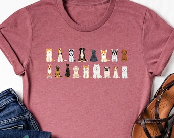 Dog Types Shirt, Dog Species Shirt, Dog Lover Gift, Dog Art Shirt, Dog Groomer Shirt, Dog Breeder Shirt, Dog Enthusiast Shirt, Dog Mom Shirt