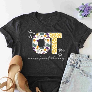 Occupational Therapy Halloween Shirt, Gift For Occupational Therapist, OT Halloween Shirt, Halloween Team Tshirt, Funny OT Ghost Shirt, Girl