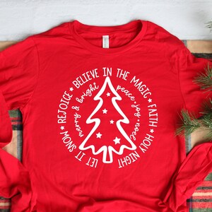 Christmas words tree Long Sleeve, Funny Christmas Shirt, Christmas T-shirts, Merry Christmas Shirt, Merry Christmas Family Shirts,Tree shirt