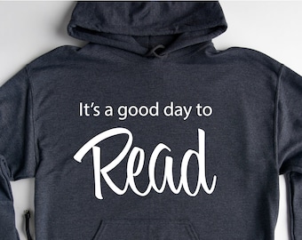 Sudadera con capucha "Es un buen día para leer", sudadera con capucha "Ratón de biblioteca", sudadera con capucha "Día Mundial del Libro", sudadera con capucha "Agradecimiento al profesor", sudadera con capucha "De vuelta al cole", sudadera con capucha "Maestro"