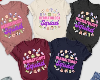 Dermatology Squad Shirt, DERM Squad Shirt, Dermatology Shirt Gift, Tee for Dermatologist, DERM Crew Tee, Dermatologidt Tee, Derm Nurse Shirt