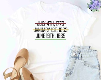 Camiseta del 19 de junio de 1865, camiseta de Black Life, camiseta de historia negra, regalo para el Día de la Independencia Negra, camiseta del Festival Juneteenth, camiseta divertida de BLM, chica