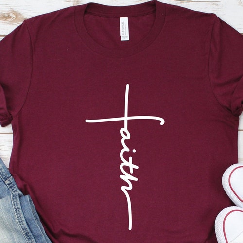 Faith T-shirt Jesus Christian Shirt Faith Shirt Vertical - Etsy