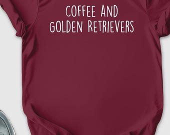 Coffee and Golden Retrievers Shirt, Golden Retriever Shirt,  Golden Retriever Gifts, Golden Retriever Apparel, Golden Retriever Mom Tshirt