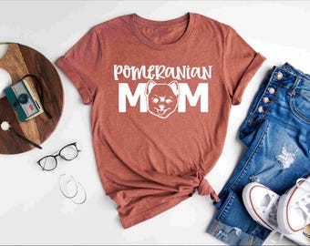 Pomeranian Mom Shirt, Pomeranian Mom Tshirt For Women, Pomeranian Lover Shirt, Pom Mom Gift For Dog Mom, Dog Mom Gift, Pomeranian Dog Shirt