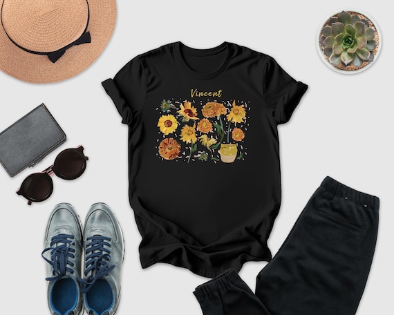 Vincent Sunflowers Shirt, Sunflowers Art Shirt, Starry Night Shirt, Art Lover Gift, Aesthetic Art Shirt, Famous Art Shirt, Artist Shirt, Mom