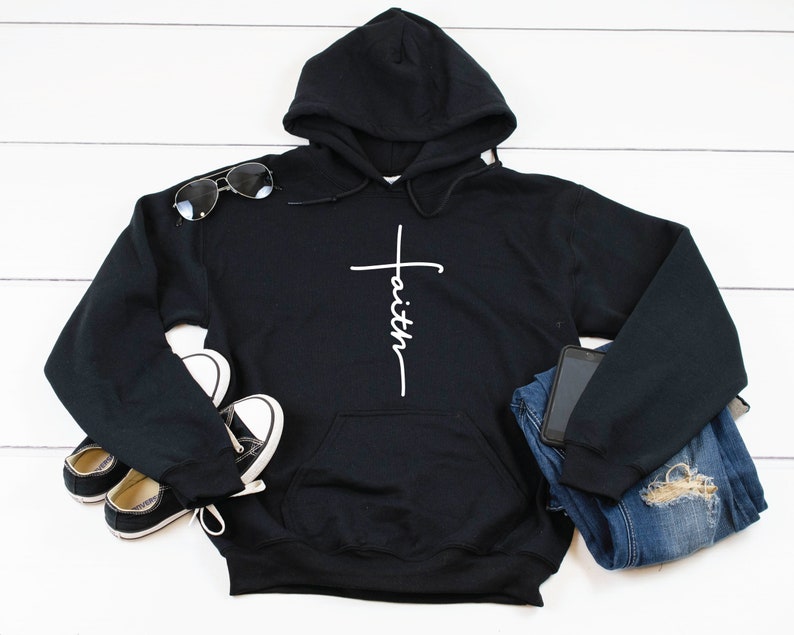 Faith Hoodie Christian Hoodies Christian Apparel Christian Etsy