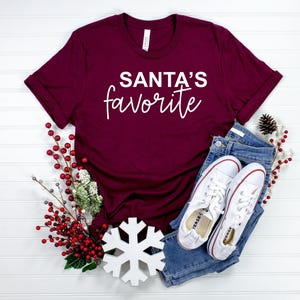 Santa&#39;s Favorite Shirt, Funny Christmas Shirt, Christmas T-shirts, Merry Christmas Shirt, Holiday Shirt, Merry Christmas Family Shirts