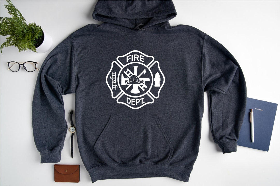 Firefighter Hoodie Fire Department Hoodie Gift for Fireman - Etsy