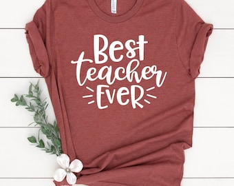 El mejor maestro del mundo, camiseta de San Valentín para maestros, camiseta de maestro, día de San Valentín para maestros, camiseta de agradecimiento para maestros, escuela, camiseta personalizada para maestros