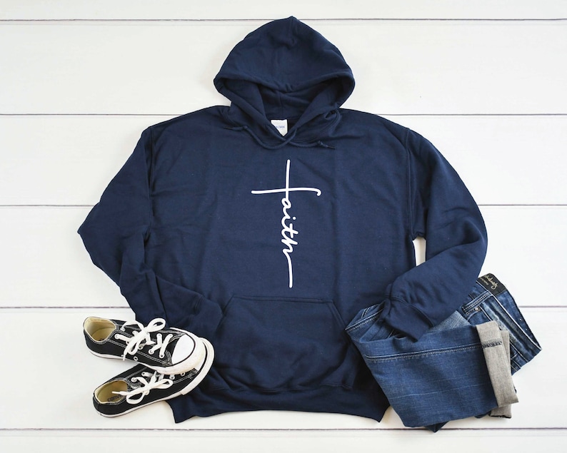 Faith Hoodie Christian Hoodies Christian Apparel Christian Etsy