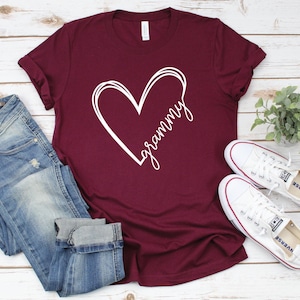 Grammy heart shirt, grammy shirts, grammy life shirt, Grandma Established Shirt, Grandma Shirt, Christmas Gift Grandma, gift for grammy