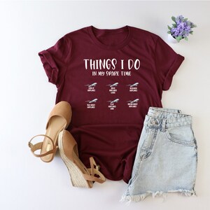 Airplane Shirt, Airplane Enthusiast Shirt, Travel Lover Shirt, Airplane Academy Shirt, Spare Time Tshirt, Gift For Aviator, Pilot Life Shirt image 2