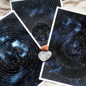Printable Custom Zodiac Sign Art Print with the constellation of your choice for astrology and celestial lovers and wall art decor