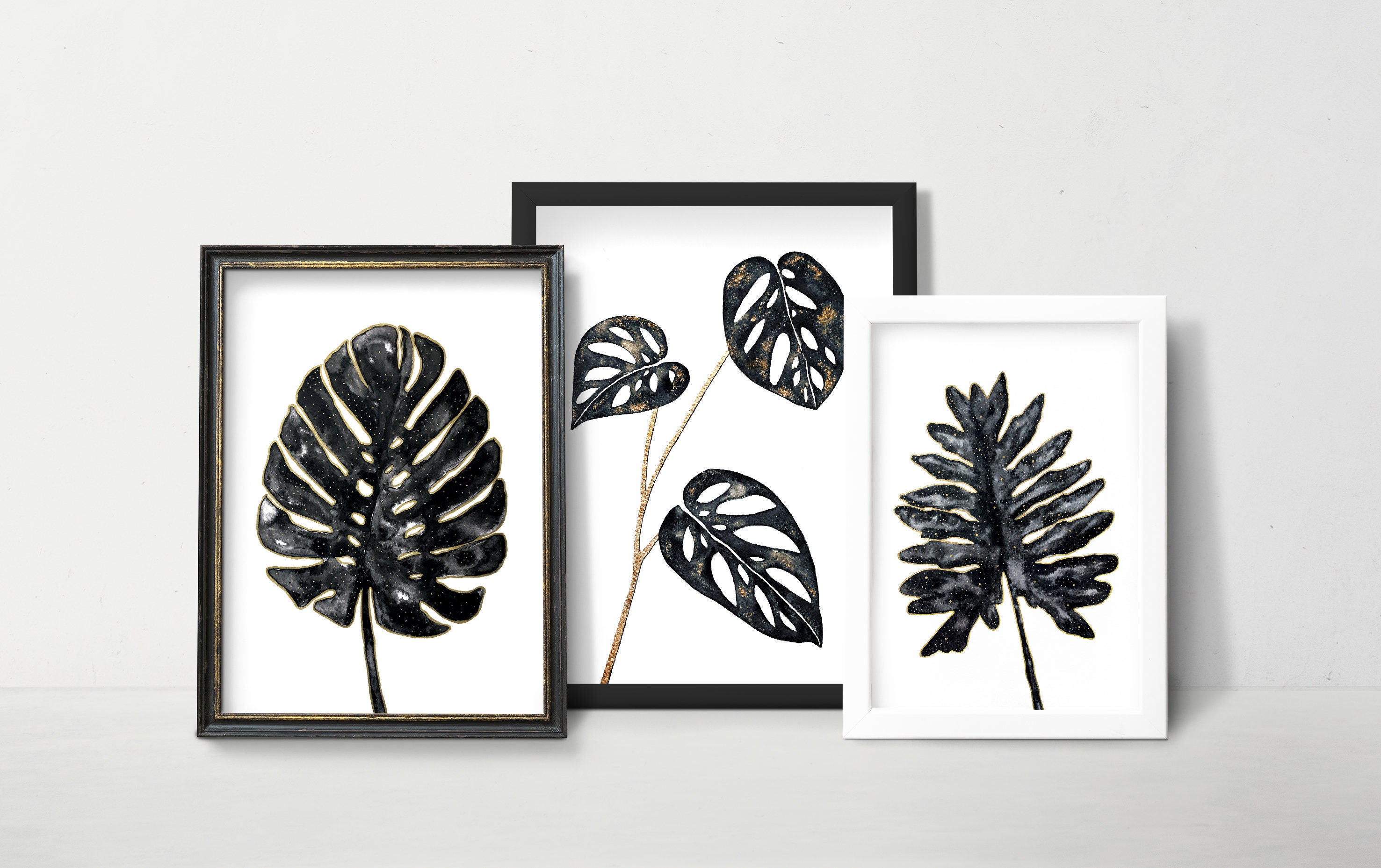 Printable Botanical Wall Art Set of 3 a Plants Prints Set With ...