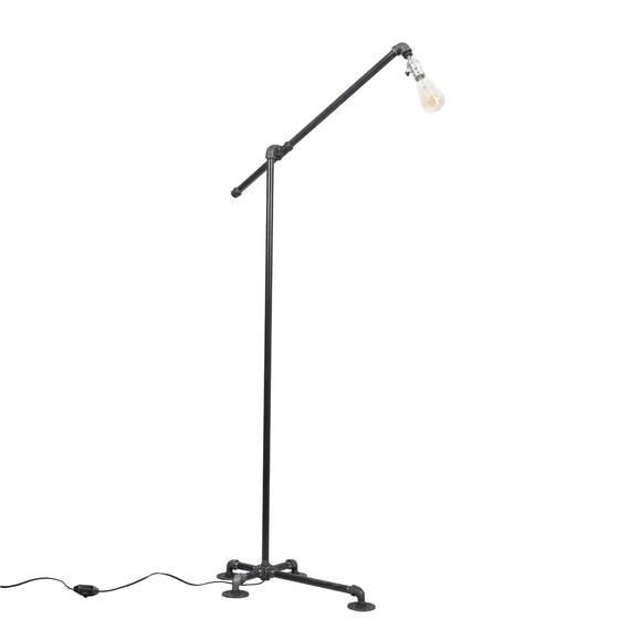 Industrial Pipe Lamp Metal Floor Minimalist Base Diy Industrial Pipe Lamp Metal Floor, Industrial Pipe Floor Lamp Plans