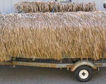 Tapete de hierba de 52" x 30 pies de venta rápida para puestos de caza de patos, estera de palma y paja