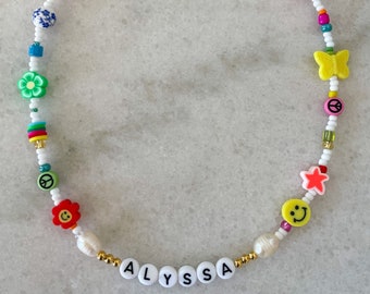 Custom Beaded Name Necklaces