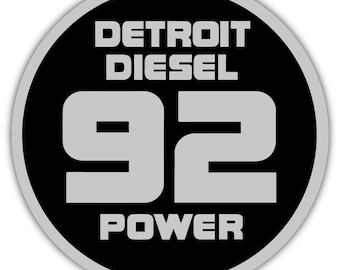 Detroit Diesel Power Silver Vinyl Decal Sticker Car Truck Wall