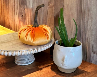 Home Decor Pumpkin Fall Wedding Centerpiece Modern Rustic Farmhouse Chic Thanksgiving Table Top Decor Large Orange Velvet Handmade Pumpkin