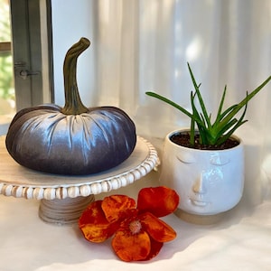 Velvet Pumpkin Fall Wedding Centerpiece Modern Rustic Wedding Decor Extra Large Silver Velvet Pumpkin Farmhouse Decor Home Decor Trend