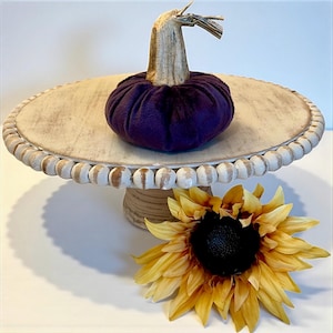 Small Pumpkin Velvet Mink Heart Embossed Deep Fig Purple Handmade Pumpkin Rustic Wedding Decor Cottage Core Home Decor Wreath Making Supply