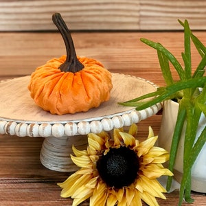Small Nubby Mink Velvet Pumpkin Orange, Home Decor Centerpiece, Nubby Pumpkin Home Decor, DIY Wreath Making Supply, Home Staging Accessory