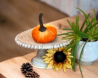 Small Velvet Pumpkin Orange Halloween Decor Modern Cottage Decor Mom Gift for Her Rustic Chic Country Home Decor DIY Wreath Making Supply