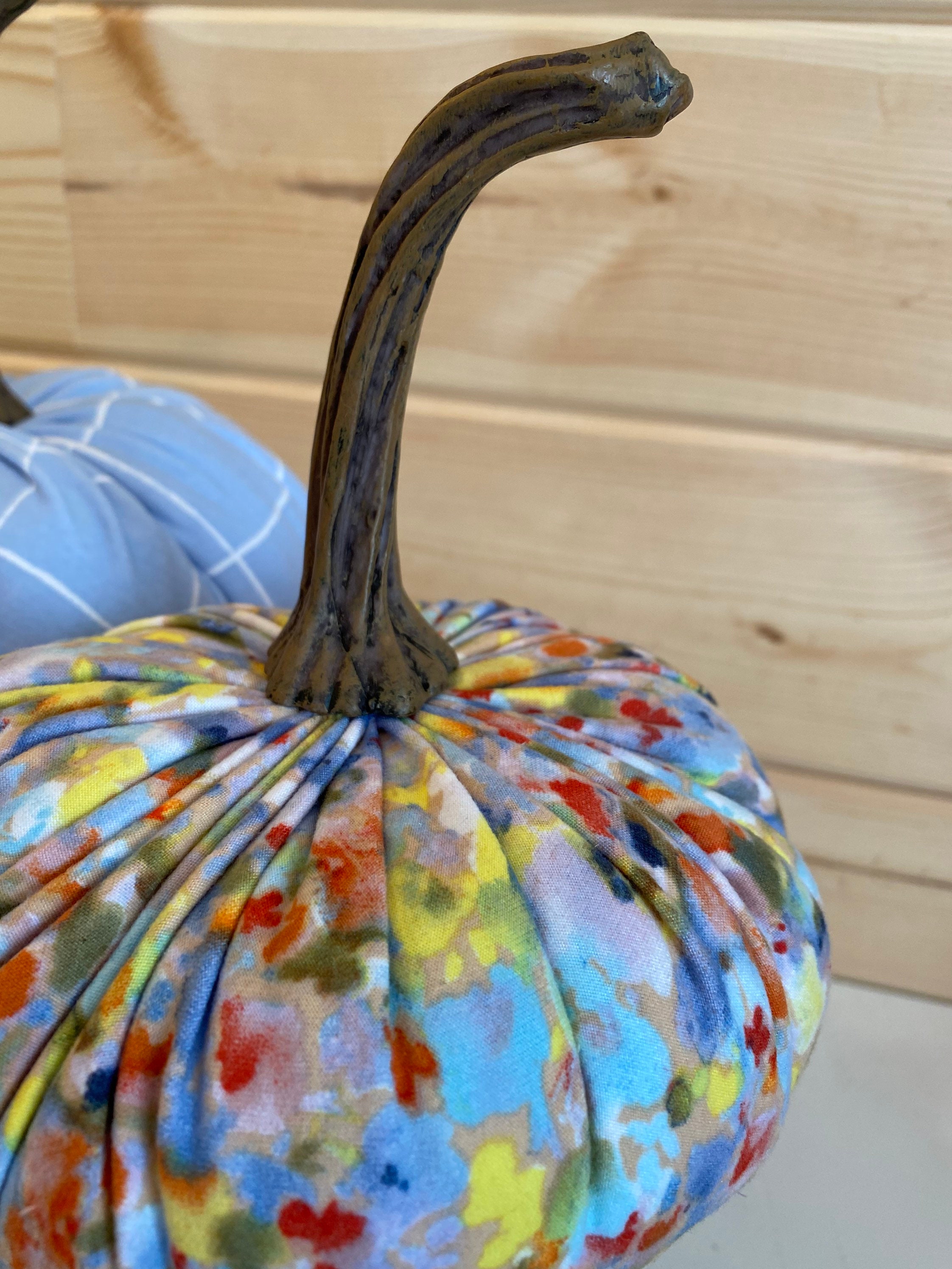 Faux Pumpkin Stems set of 3 Large DIY Velvet Pumpkins DIY Etsy