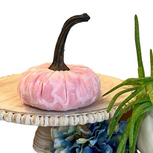 Pink Heart Embossed Mink Velvet Handmade Pumpkin Set of 3 Valentine's Day Centerpiece Spring Party Decor Gift Set for Mom Summer Home Decor image 5