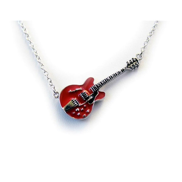 Red Guitar Necklace