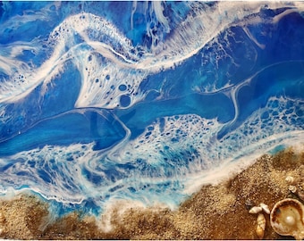 DIY Biginner&#39;s Resin kit  Beach scene