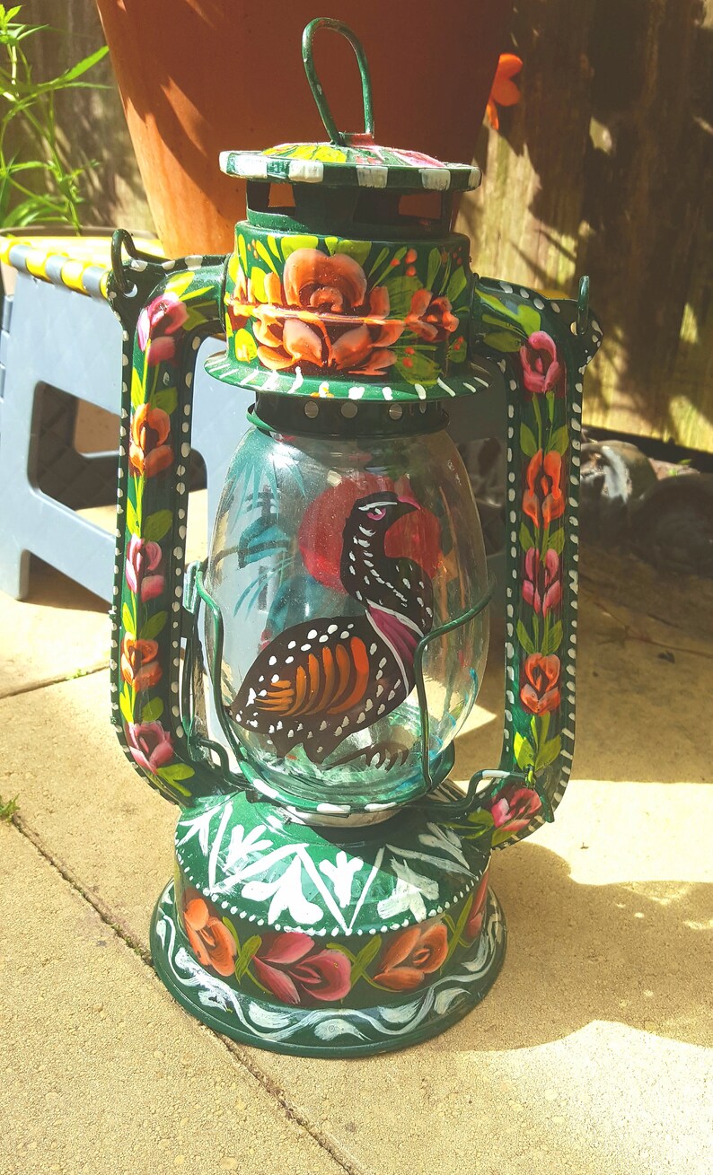 Beautiful Oil Burning Lanterns Handpainted in the Traditional Etsy