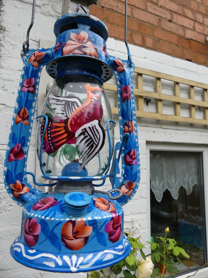 Beautiful Oil Burning Lanterns Handpainted in the Traditional Etsy