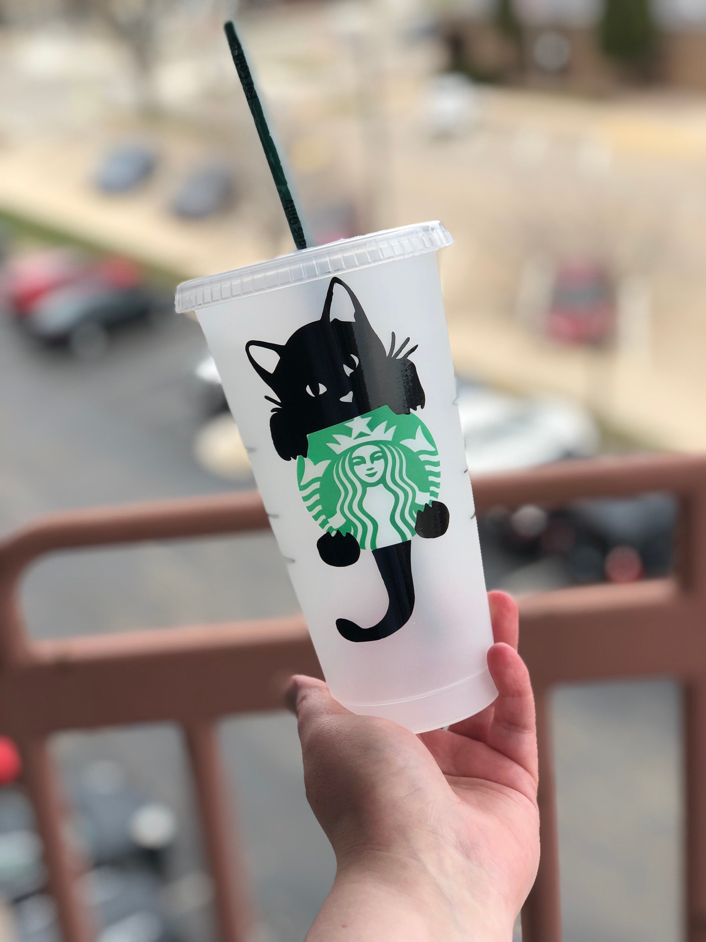 Cat Starbucks cup Personalized with name Kitten Cat lovers Etsy