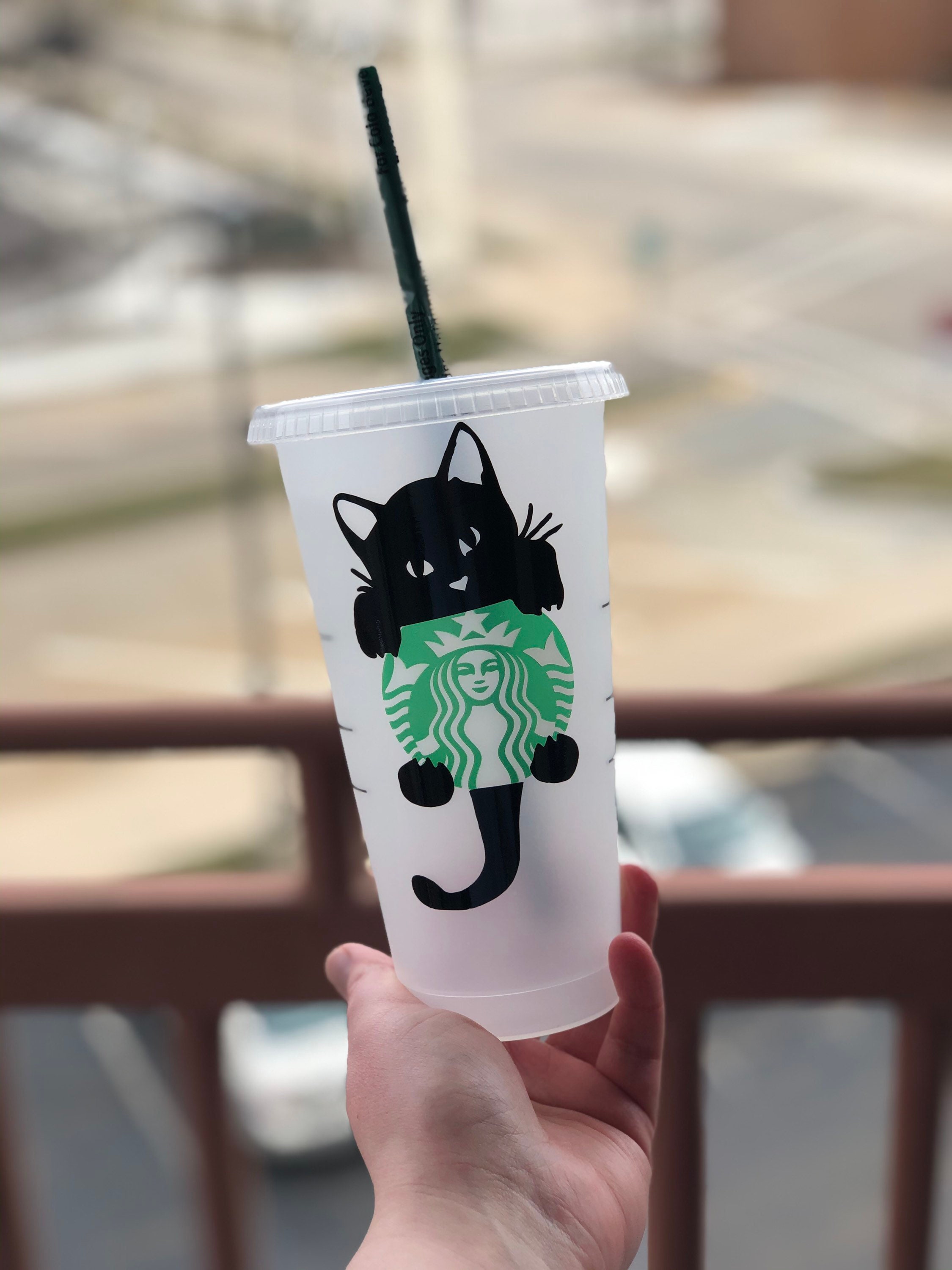 Cat Starbucks cup Personalized with name Kitten Cat lovers Etsy