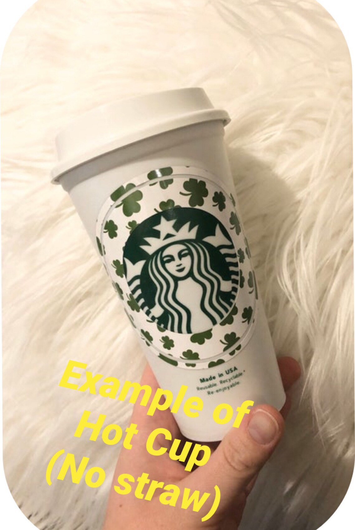 DESIGNER Starbucks cup White Etsy