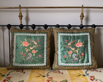 Silk Chinese Pillow Etsy