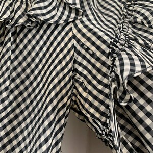 40s Gingham Ruffle Sleeved Dress image 8