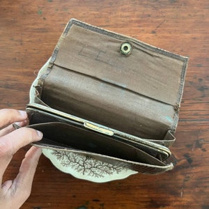 Antique Leather Wallet Clutch image 6