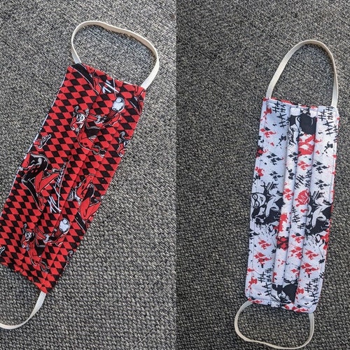 Face Mask Free Shipping 100 % Cotton Eco-Friendly Mask Washable Reusable Black Mask Cover Harley Quinn Inspired