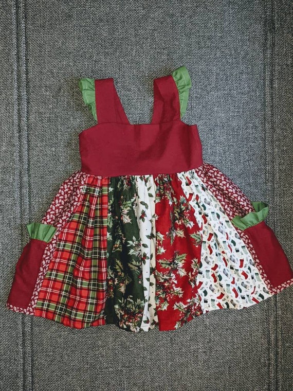 Christmas Mistletoe Themed Dress for Toddlers and Kids With - Etsy