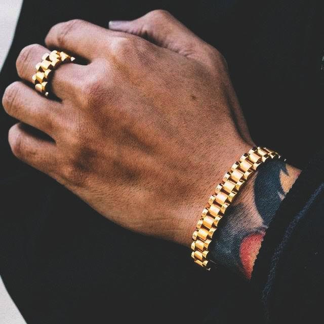 14K Solid Yellow Gold Rolex Bracelet Rolex Style Chain Shape | Etsy