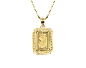 Vintage Genuine Gold Ingot Pendant 5 