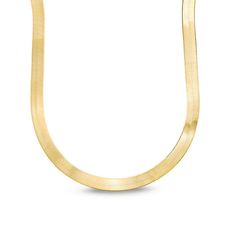 14K Solid Yellow Gold Herringbone Chain 