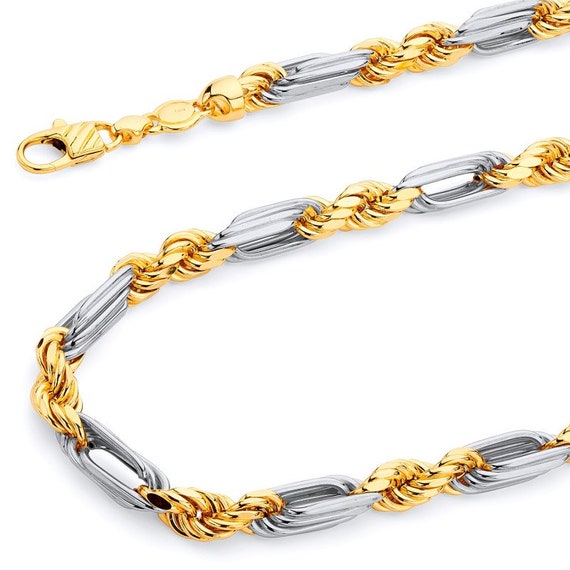 Solid 14K Yellow Gold Milano Chain Real 